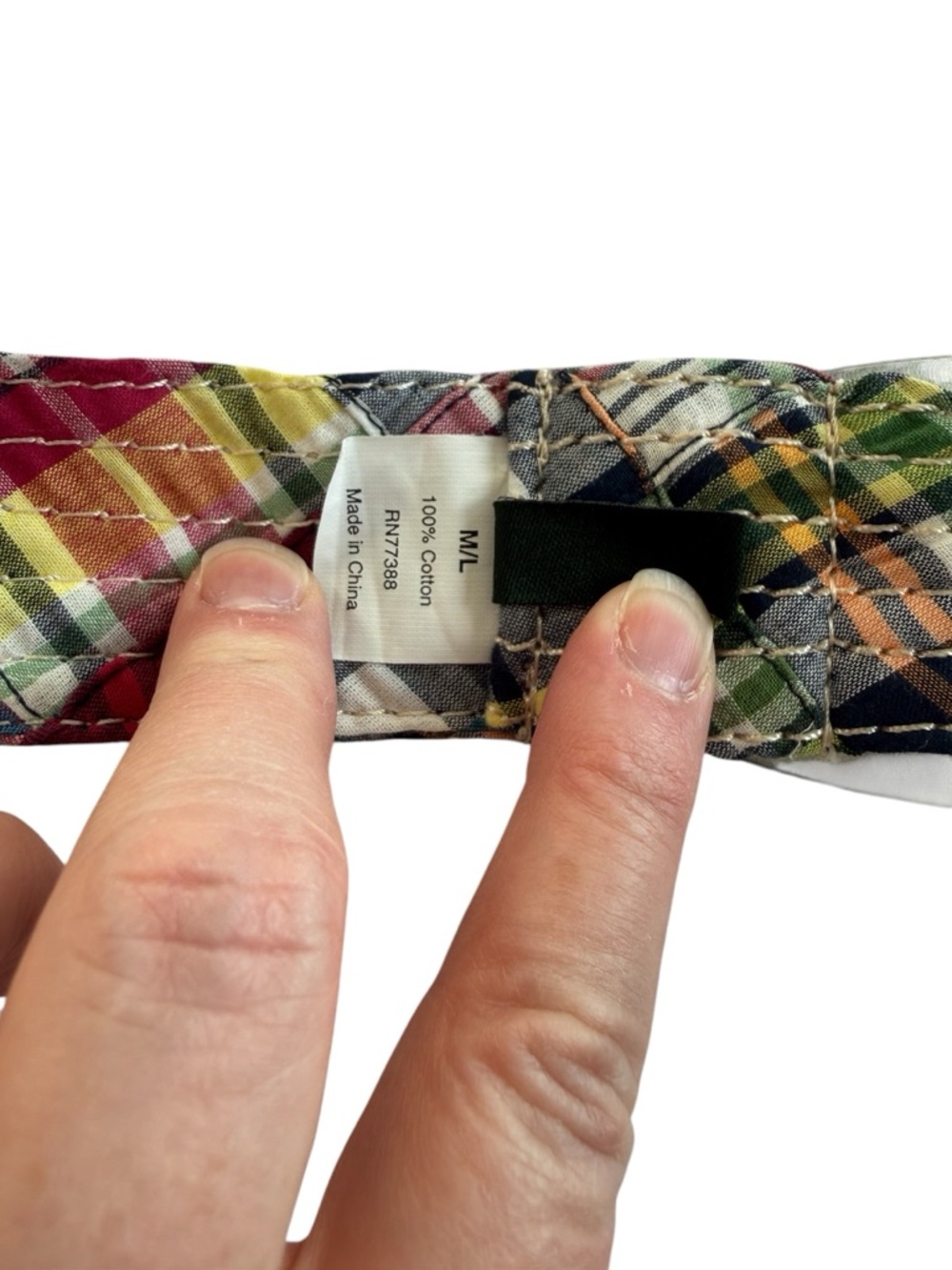 J. Crew Multicolor Plaid Quilted Fabric Belt - Picture 5 of 5